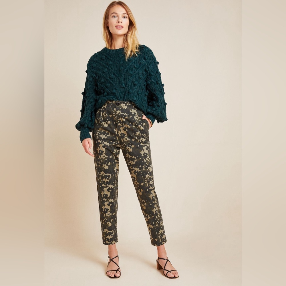 Anthropologie Floral Camo Trousers